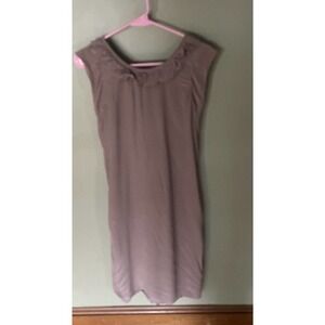 $338 BCBG MAXAZRIA LIGHT MAUVE "EAG6D454"  SLEEVELESS SILK DRESS Xs